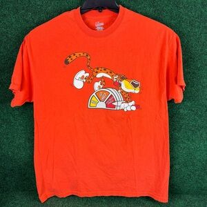 Vintage Y2K Dangerously Cheesy Chester T-shirt Adult XL Orange Cheetos Cheetah